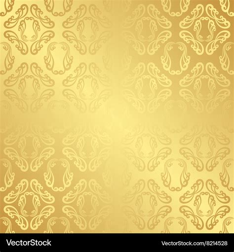 Golden background with vintage pattern Royalty Free Vector