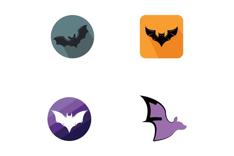 Bat Icon Logo Vector Template Graphic by Mujiyono · Creative Fabrica