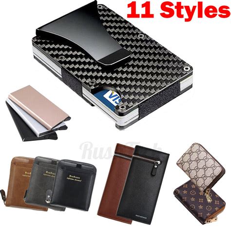 Men's Wallet RFID Blocking Slim Money Clip Credit