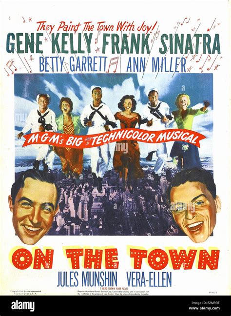 On the Town - Movie Poster Stock Photo - Alamy