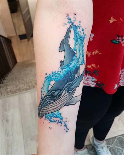 Blue Whale in Water - Best Tattoo Ideas Gallery | Whale tattoos ...