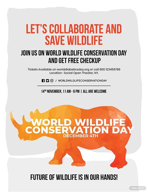 World Wildlife Conservation Day Poster Template in PSD - Download ...