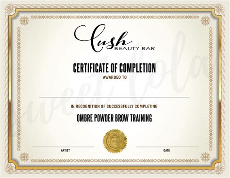 Beauty Parlour Certificate Template - Sample Certificate