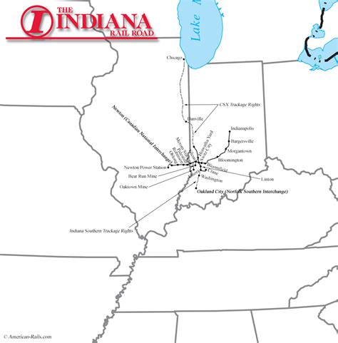 Indiana Railroad System Map