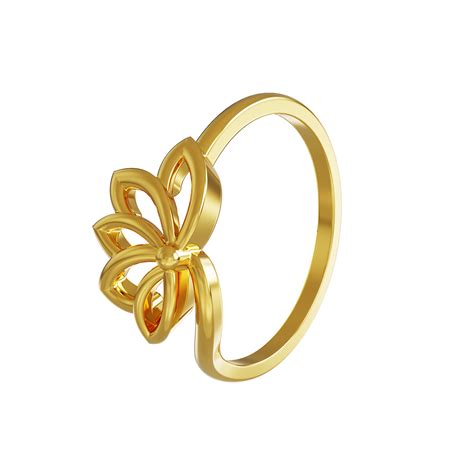 Plain Floral Design Gold Ring 03-15 - SPE Gold,Chennai