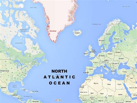 north atlantic ocean - Google Search | North sea, Map