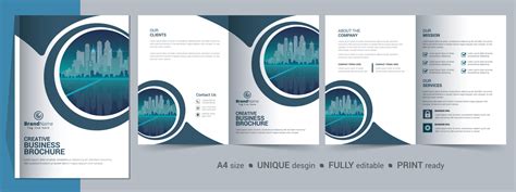 Bi Fold Brochure Template Vector Art, Icons, and Graphics for Free Download