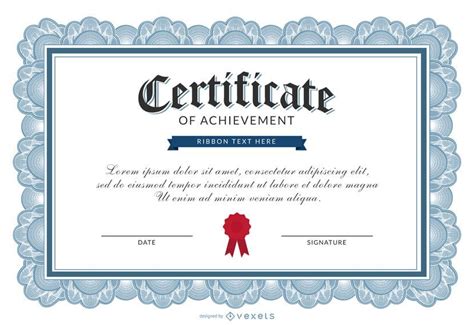 Certificate Of Achievement Template - Vector Download