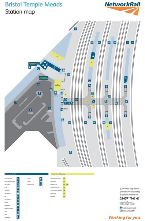 Bristol Temple Meads railway station map | Station map, Map, Station