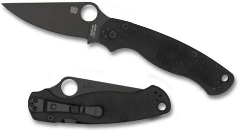 Spyderco Paramilitary 2 Black S30V Blade|Free Shipping Over $75