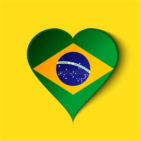 Brazil 2014 Heart Icon with Brazilian Flag Stock Vector - Illustration of green, soccer: 41389496