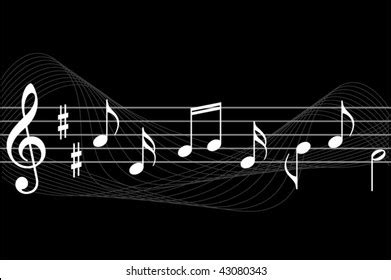 Music Notes Vector Background Stock Vector (Royalty Free) 43080343 ...