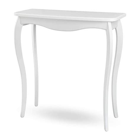 Console Table Hallway Table Solid Wood – White – bixard.com