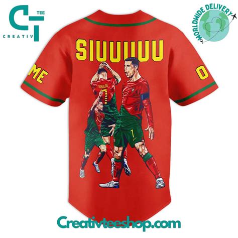 CR7 Cristiano Ronaldo Siuu Baseball Jersey - Creativteeshop