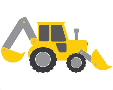 Clipart Excavator Vector Image - Heavy Equipment World