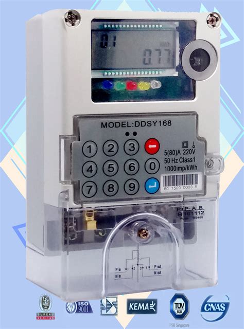 Single Phase Smart Electric Meters Two Wire Commercial STS Keypad Meter