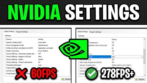 NVIDIA CONTROL PANEL - Best Settings for FPS & NO DELAY! (UPDATED) - YouTube