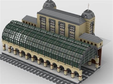 Modular Central Station with arched roof from BrickLink Studio | Lego train station, Lego ...