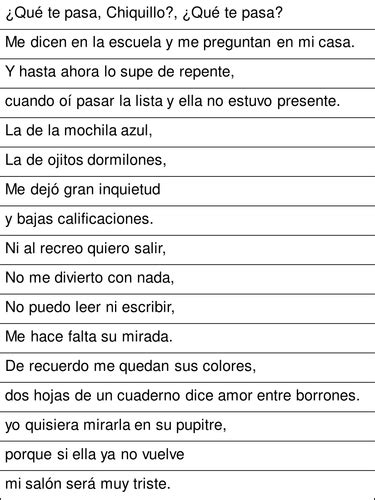 Lyrics for resource ‘La de la mochila azul’ | Teaching Resources