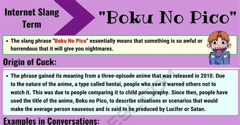 Boku No Pico Meaning: What does this Interesting Slang Term Mean? • 7ESL - Nông Trại Vui Vẻ - Shop