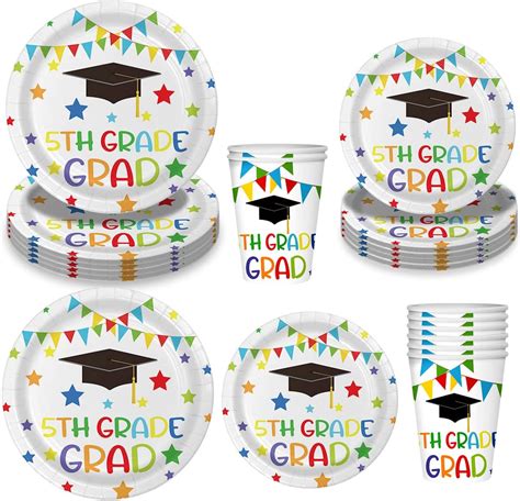 Amazon.com: 5TH Grade Graduation Party Decorations Set Serves 25, 5TH Grade Graduation Plates ...