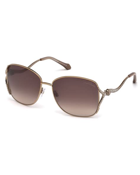 Roberto cavalli Meissa Snake-arm Sunglasses in Gold (BRONZE) | Lyst