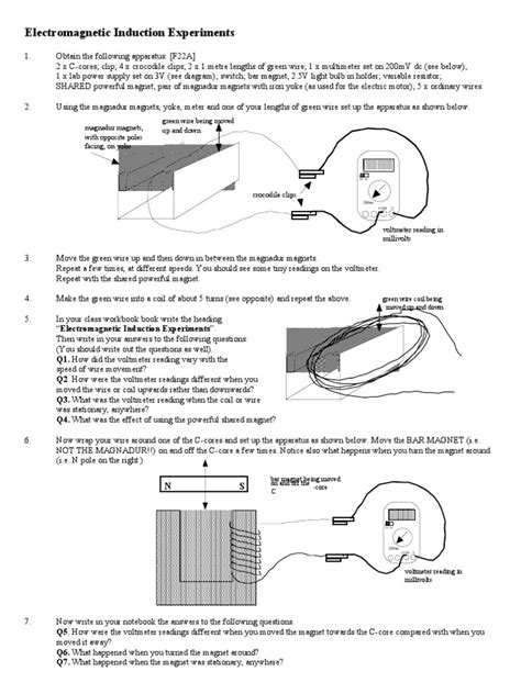 Electromagnetic Induction Experiments | PDF | Inductor | Electrical Equipment