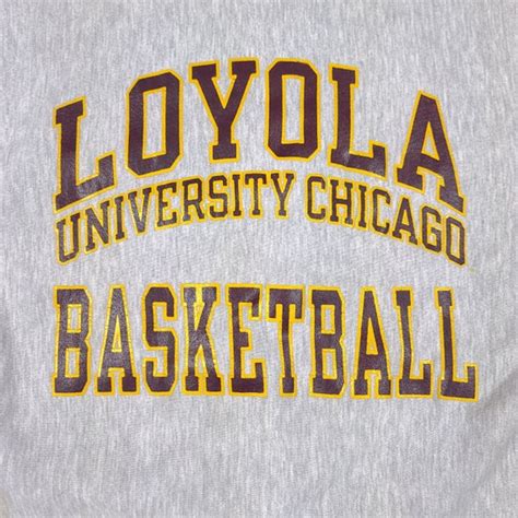 Vintage Loyola University Chicago Basketball Gray Swe… - Gem