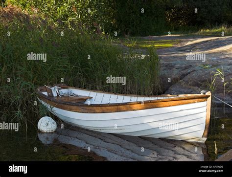 White wooden boat hull Stock Photo - Alamy