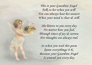 PERSONALISED * GUARDIAN ANGEL* POEM *A4 PICTURE * PRINT * UNIQUE DESIGN** | eBay