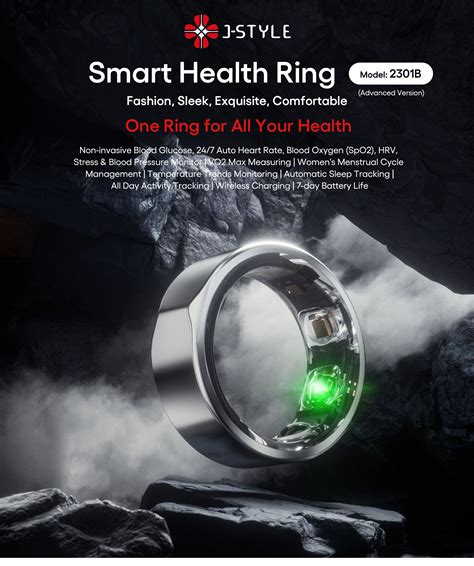 Buy Wholesale China J-style 2301b Blood Glucose Heart Rate Spo2 Measurement Smart Ring Sleep ...