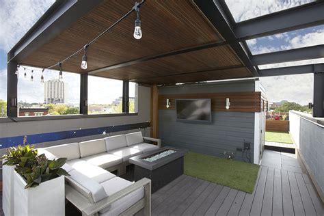 Steel Shade Structure - Chicago Roof Deck + Garden