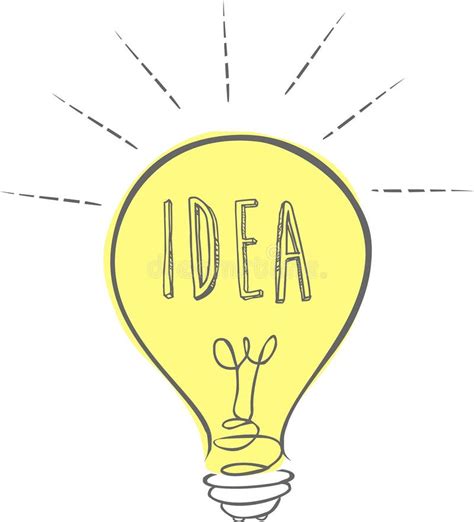 Drawing Idea Light Bulb Concept Creative Design. Stock Vector ...