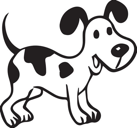 dog coloring page cute cartoon drawing illustration free download ...