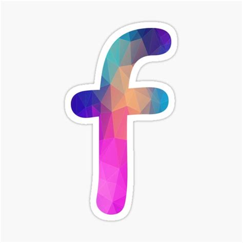 "Letter f Lower Case Alphabet f Colorful Art" Sticker for Sale by ...