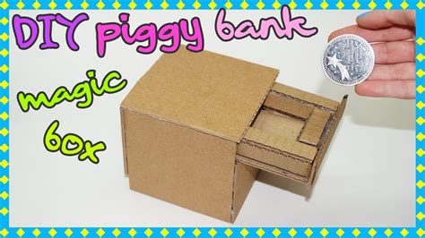 How to Make a Magic Drawer Piggy Bank With Cardboard | DIY piggy bank ideas easy | Julia DIY ...