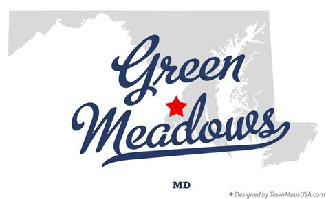 Map of Green Meadows, MD, Maryland