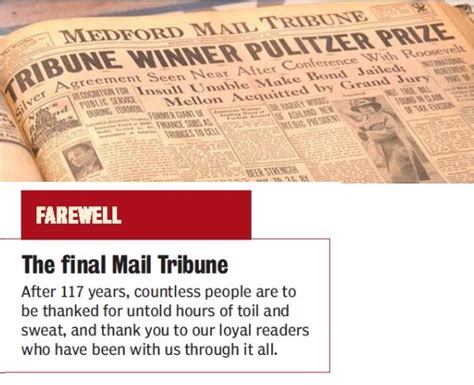 Medford Mail Tribune abruptly shuts down - Whole Community News