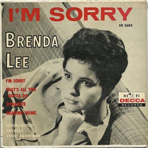 Brenda Lee - I'm Sorry EP | Brenda lee, Oldies music, Rock a bye baby