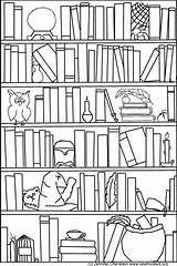 Bookcase Colouring Pages Sketch Coloring Page sketch template