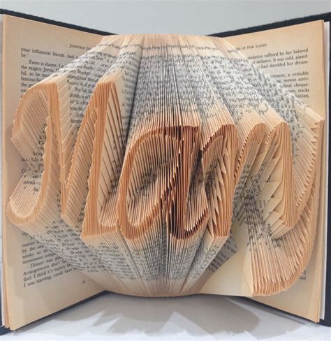 Handmade folded 3D book art for Mary. | Book art, Book folding, Altered books