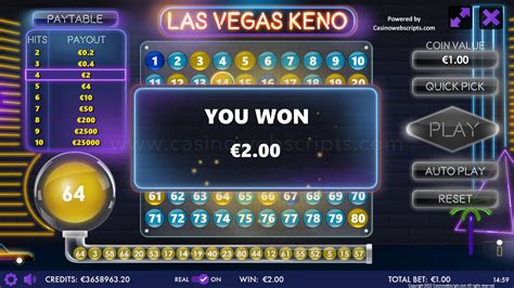 Las Vegas Keno 80 - Arcade HTML5 Game Casino