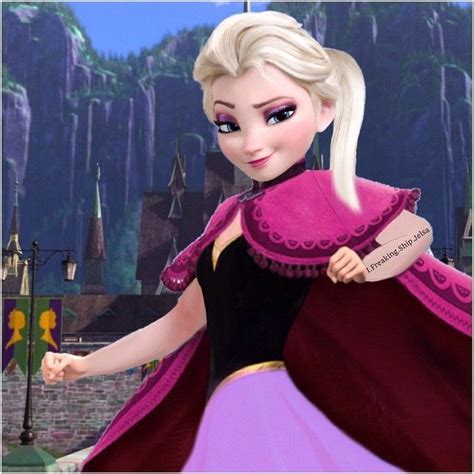 Elsa with a ponytail? | Disney adoption, Jack frost and elsa, Princess pictures