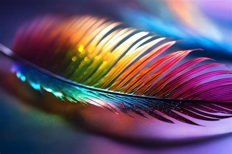 Premium AI Image | Colorful Feather Peacock feather background