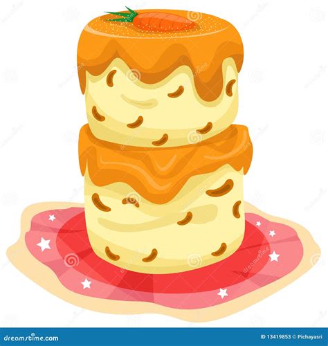 Carrot Cake Slice Vector Illustration | CartoonDealer.com #111956992