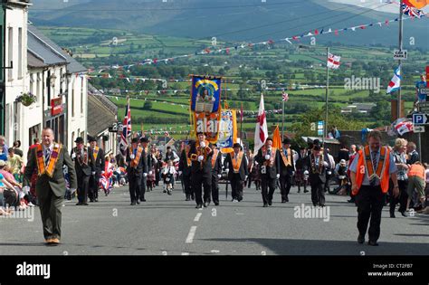 12th July, 2011. Rathfriland, Northern Ireland, UK. Orangemen march ...