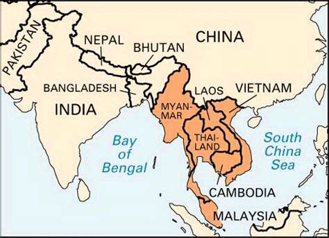 Indochina Peninsula Map