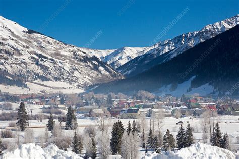 Silverton, Colorado, USA in winter - Stock Image - C034/4996 - Science ...