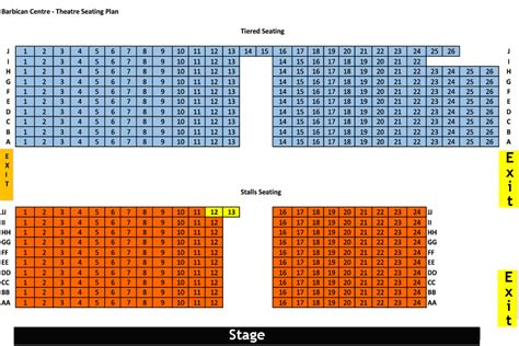 Seating Plan - The Barbican Centre