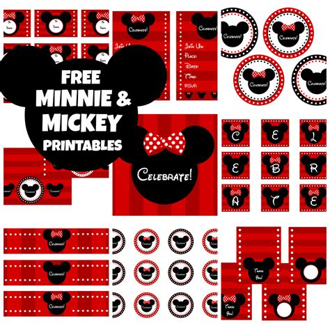 FREE Mickey & Minnie Mouse Birthday Party Printables from Printabelle | Catch My Party